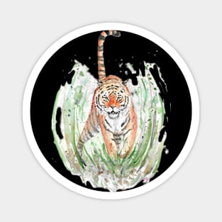 Tiger Charging painting Magnet